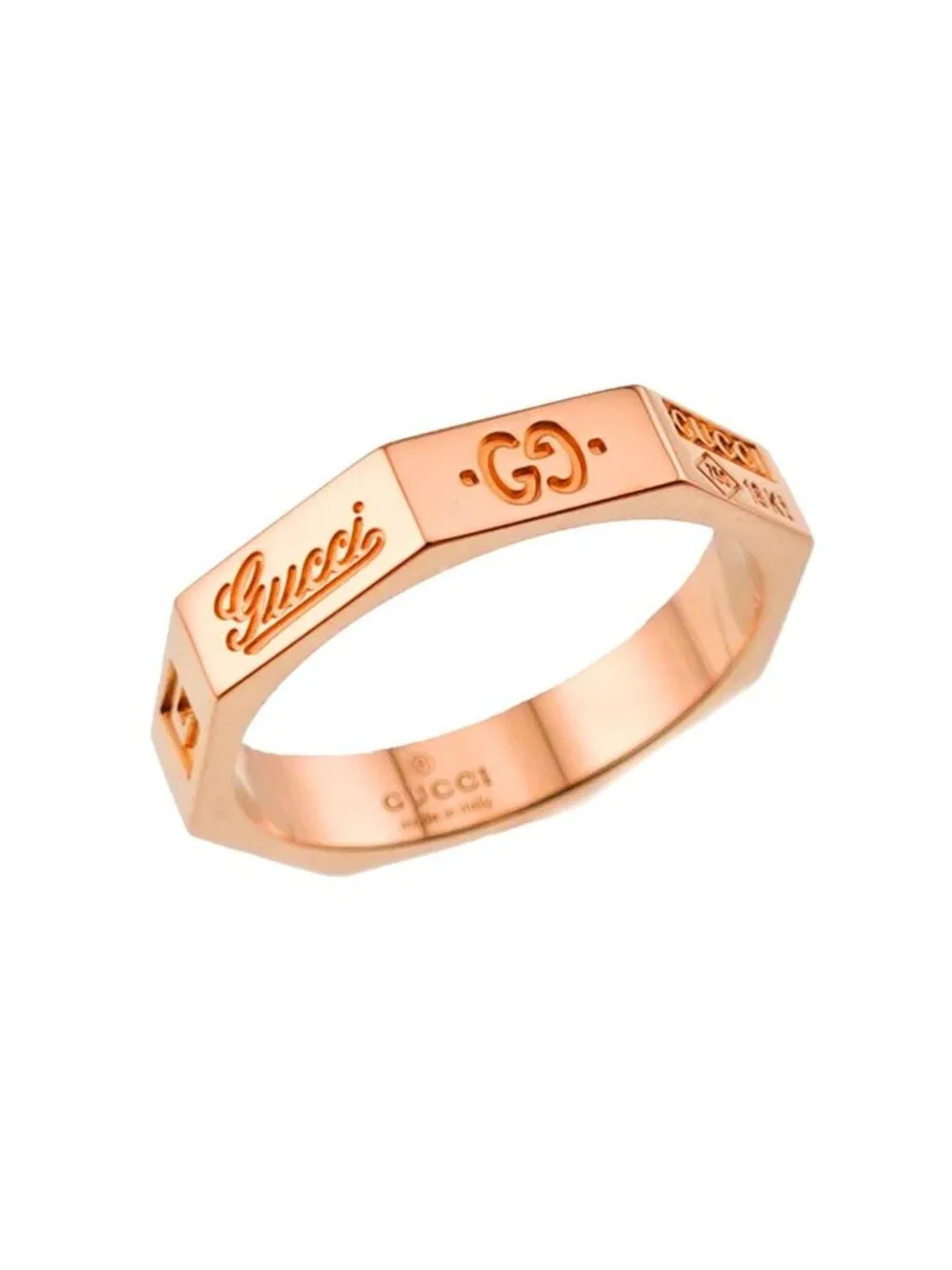 Gucci Octagonal Ring 18k PG Pink Gold